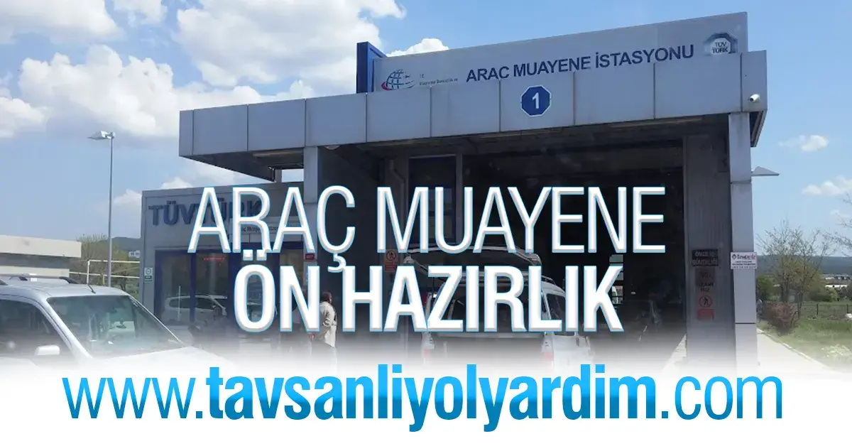 Tavşanlı araç muayene hazırlık servisinde fren testi ve ön kontrol yapan tamirci ustası